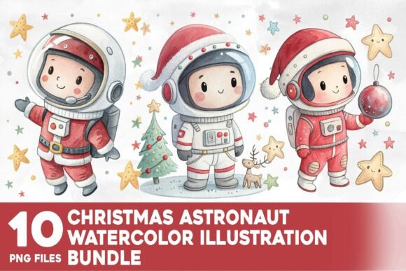 Christmas Astronaut Watercolor Bundle: A Practical Review for Digital Sellers