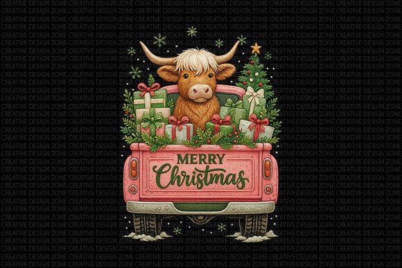 Christmas Cow Truck PNG: A Designer’s Review