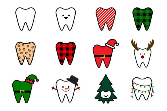 Christmas Dental Clipart Bundle for Illustrations