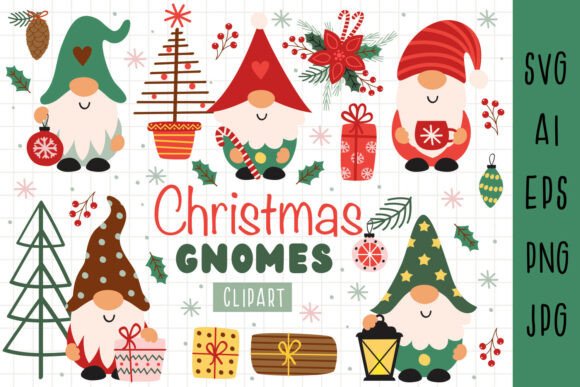 Christmas Gnome Clipart, Gnomes Svg: A Review for Illustrations