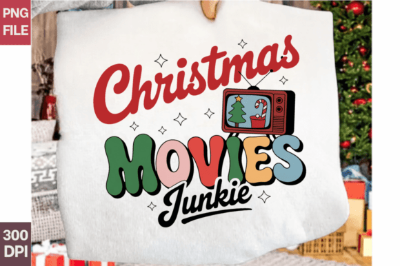 Christmas Movies Junkie PNG Design: A Designer’s Take on Holiday Illustrations