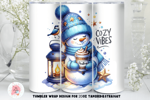 Christmas Tumbler Wrap Design PNG