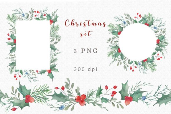 Christmas Watercolor Hand Painted Set Review