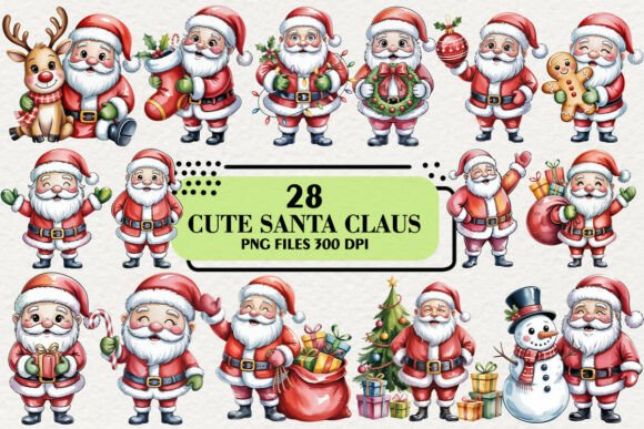 Cute Little Christmas Santa Claus Illustrations Review