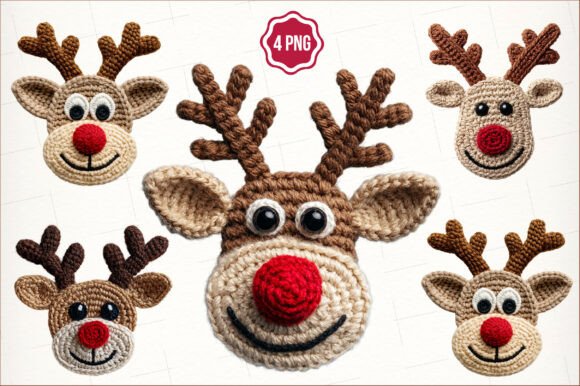 Cute Reindeer Christmas Png, Faux Yarn Illustrations Review