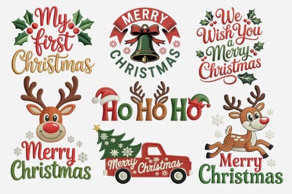 Embroidery Merry Christmas Saying Bundle Review: Elevating Seasonal Illustrations