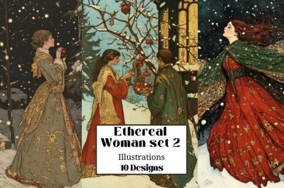 Ethereal Christmas Fairy Tale Set2 Illustrations Review