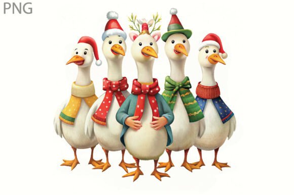 Funny Christmas Geese PNG, Cute Holiday Illustrations Review