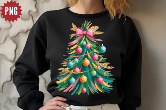 Glitter Brushstroke Christmas Tree PNG D Review for Illustrations