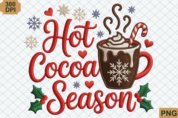 Hot Cocoa Season, Christmas PNG Review for Illustrations