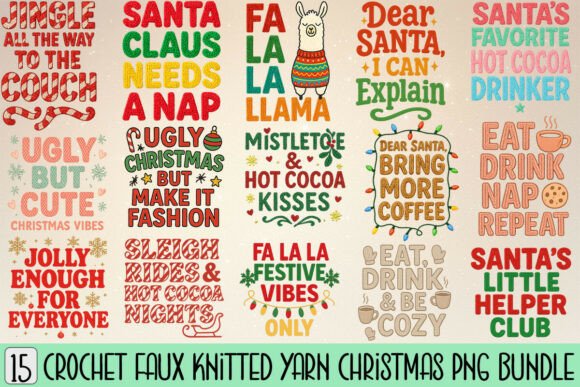Knitted Christmas Santa Cozy Bundle: A Designer’s Review for Seasonal Illustrations