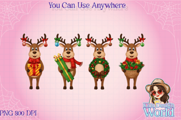 Merry Christmas Reindeer Clipart PNG: Essential Illustrations for Seasonal Content