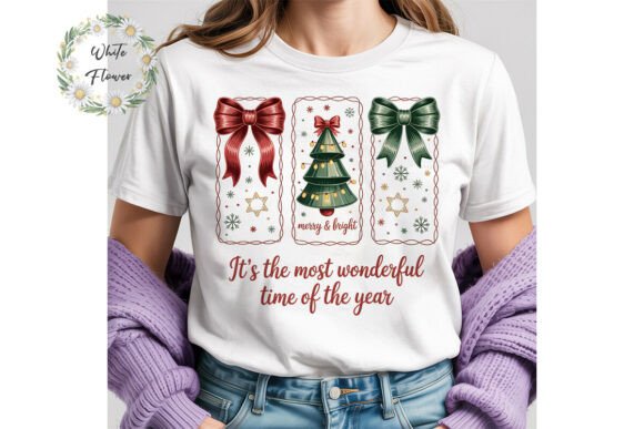 Vintage Ribbon Christmas PNG Clipart